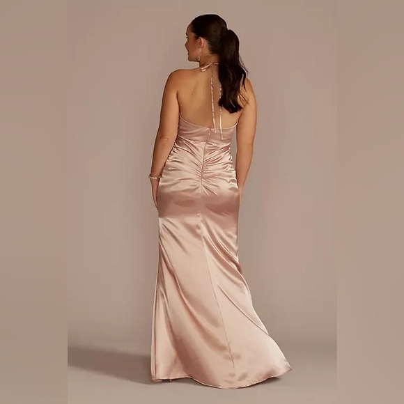 BRIDESMAID DAVIDS BRIDAL HIGHNECK DRESS - Picture 6 of 6